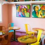 drive-swim-fly-san-juan-bautista-california-jardines-mexican-restaurant-colorful-front-room-sitting-area-tables-chairs-picasso-art