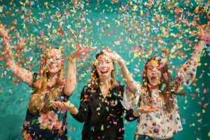 drive-swim-fly-color-factory-san-francisco-union-square-confetti-room-hands-in-air