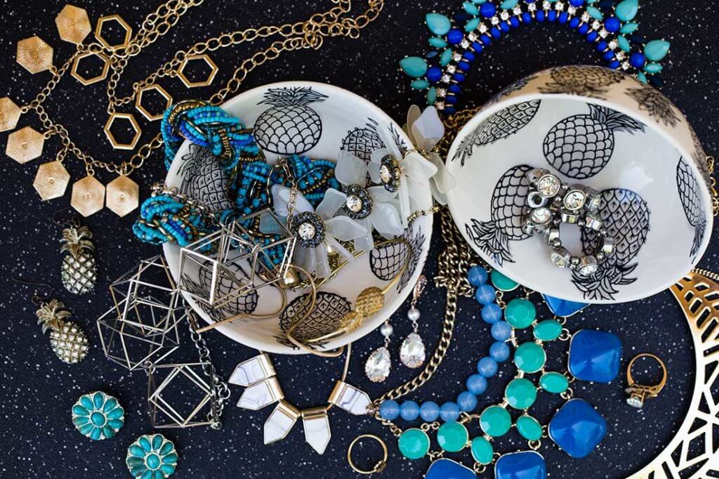 drive-swim-fly-california-pineapple-collection-jewelry-collage-rings-necklaces-bracelets-earrings-pineapple-bowls