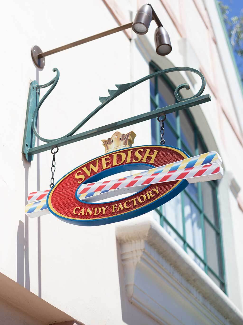 drive-swim-fly-solvang-california-swedish-candy-factory-sign