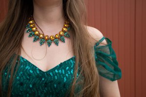 drive-swim-fly-chicago-illinois-bridgerton-ball-experience-formal-dress-gown-details-pineapple-necklace