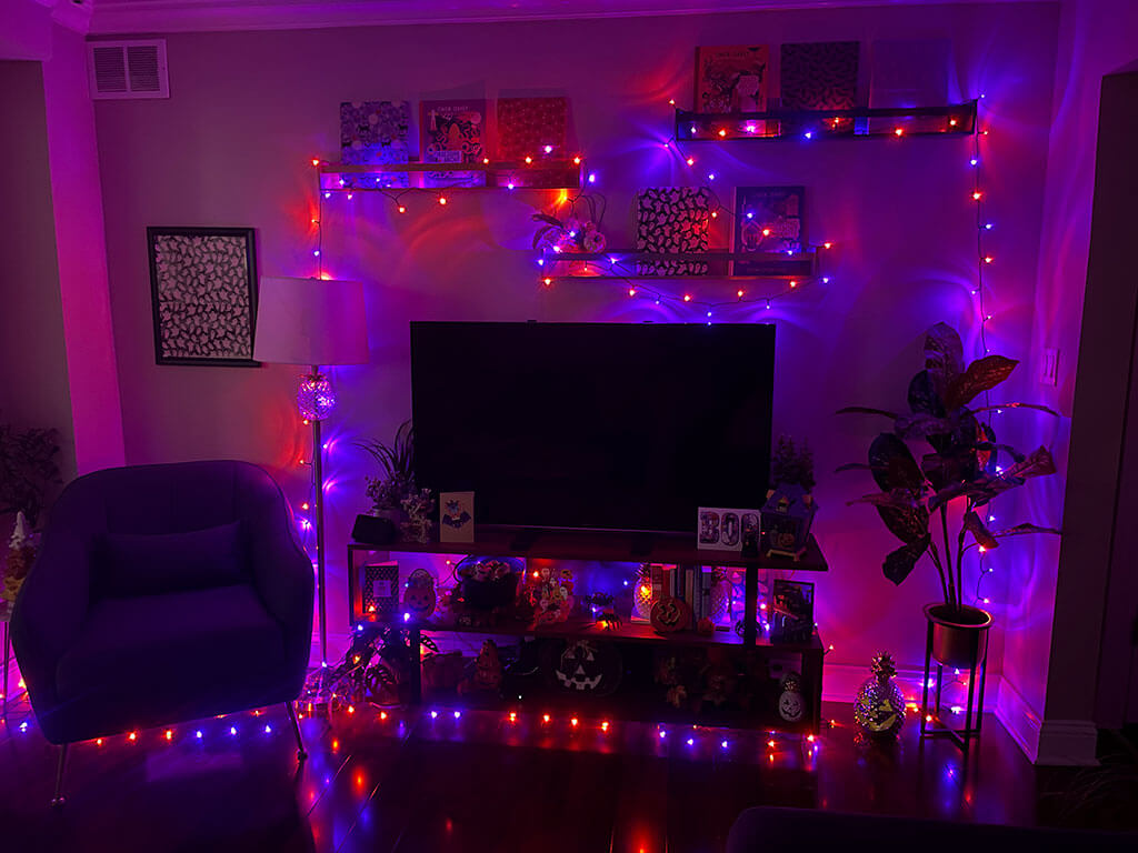 drive-swim-fly-halloween-party-decorations-purple-orange-string-lights