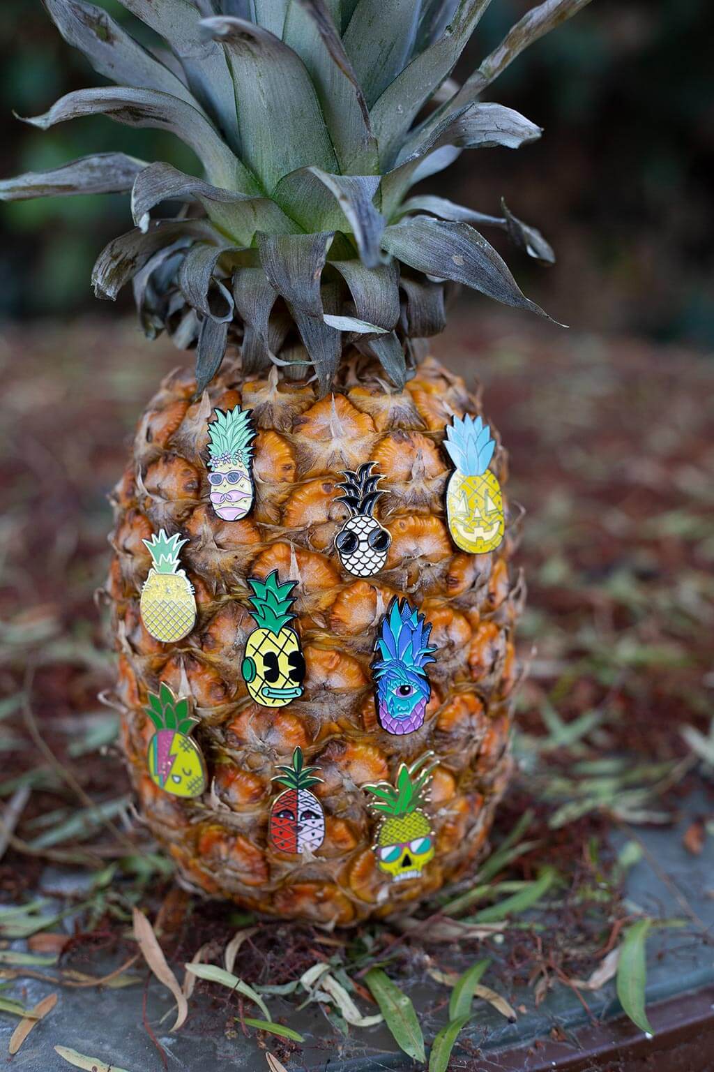 drive-swim-fly-pineapple-enamel-pin-collection-lapel-pins-real-pineapple-fruit