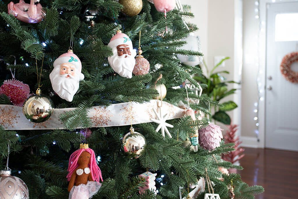 drive-swim-fly-pink-christmas-decor-holiday-faux-christmas-tree-ornaments-black-santa