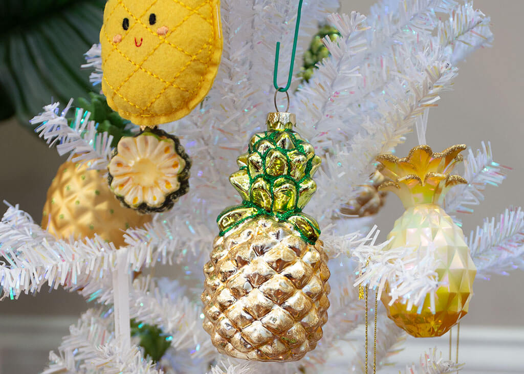 drive-swim-fly-pink-christmas-decor-holiday-pineapple-ornaments-white-christmas-tree-1