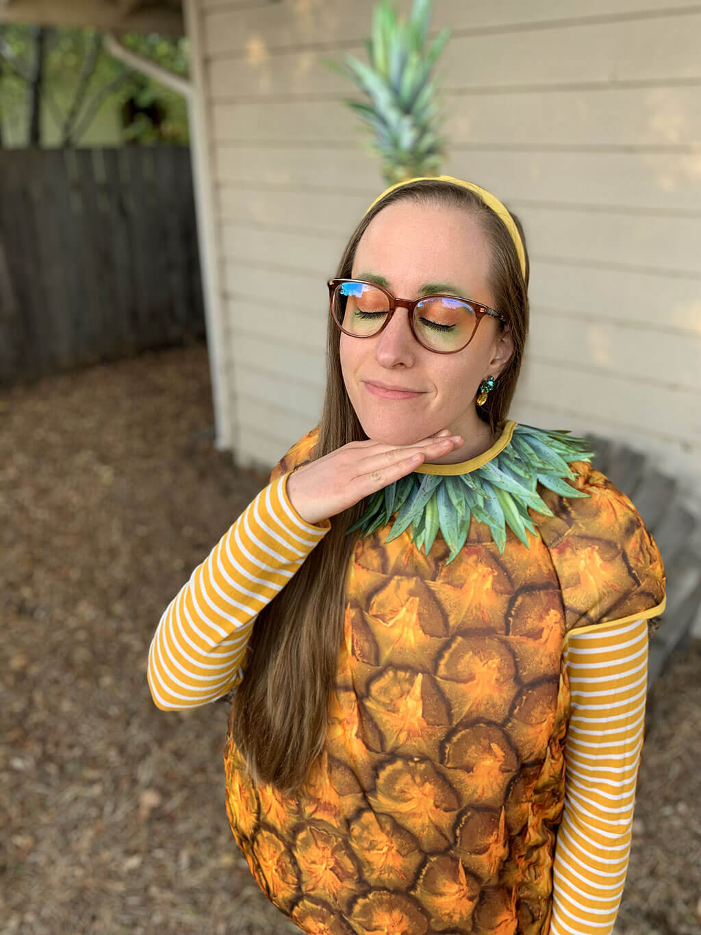 drive-swim-fly-halloween-pineapple-costume-2020-yellow-striped-shirt