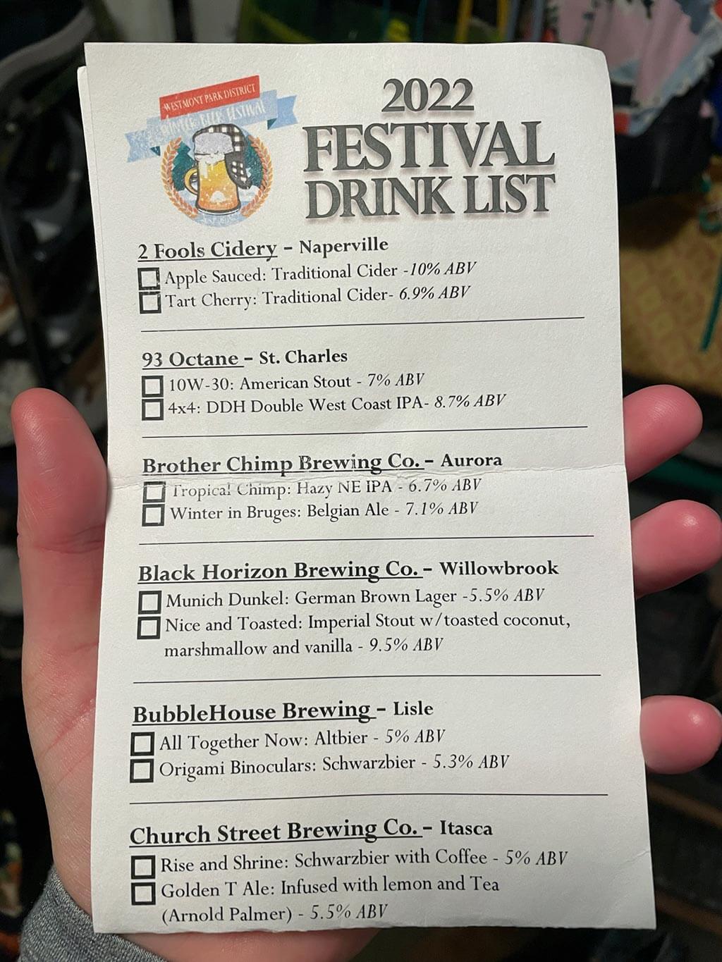 drive-swim-fly-westmont-illinois-chicagoland-winter-westmont-beer-festival-2022-drink-list