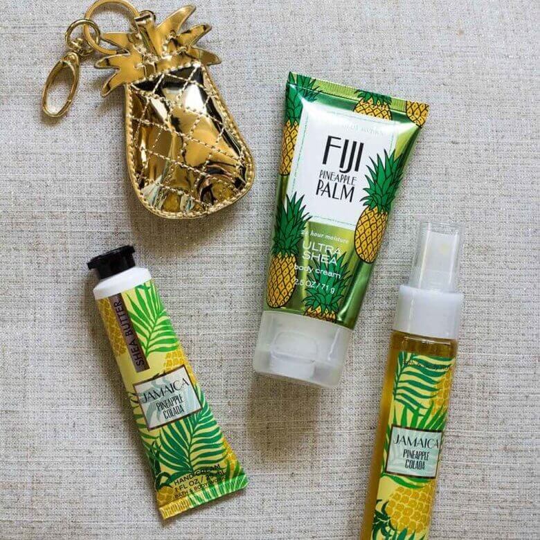 drive-swim-fly-california-pineapple-collection-bath-and-body-works-pineapple-lotion-pineapple-hand-cream-pineapple-hand-sanitizer