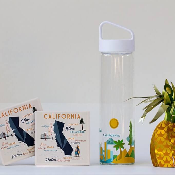 drive-swim-fly-california-pineapple-collection-fine-art-starbucks-water-bottle-coasters